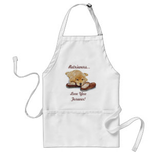 Haustierporträtmalerei-golden retriever-Hündchen Schürze