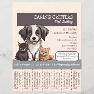 Haustiersitter-Abreißflyer