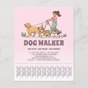 Haustiersitting individuell Förderndes Hundeausfüh Flyer