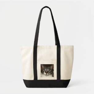 Haustiertabby-Katzen-Gesichts-Foto Tragetasche