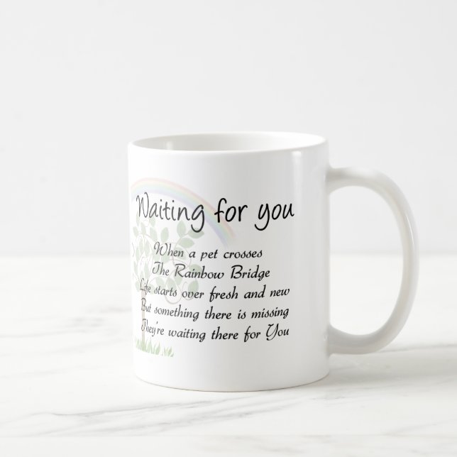 Haustierverlust-Beileids-Tasse Kaffeetasse (Rechts)