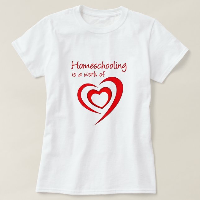 Hausunterricht ist ein Werk von Herz T-Shirt (Design vorne)