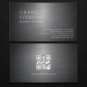 Hausverwalter Metallic QR Code Visitenkarte