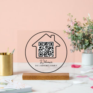 Hauswärmespeicher Personalisierter WiFi QR Code Acrylschild