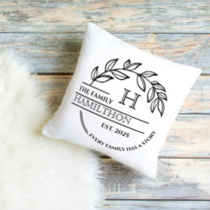 Hausweihe Familienmonogramm Neues Haus Zuhause Kissen