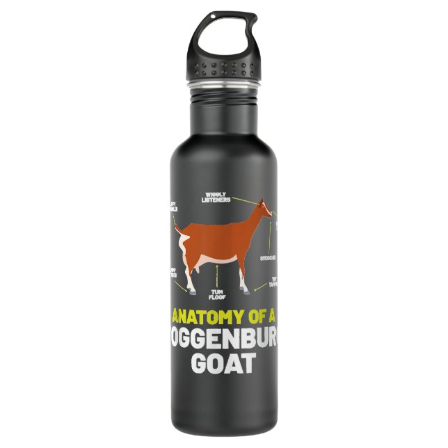 Hausziege Liebhaber Meme Pet Animal Pub Funny Togg Edelstahlflasche (Vorderseite)