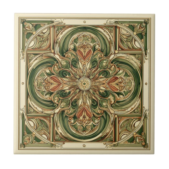 Haut Art Nouveau Fliese (Vorderseite)