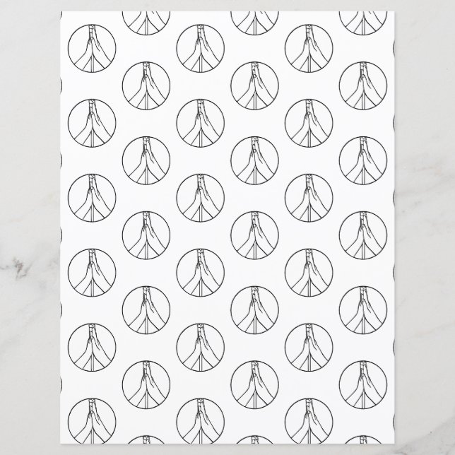 Haut cinq signes de paix mains papier de la carte  (Devant)