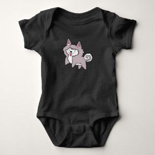 Haut de bébé en forme de chiot husky