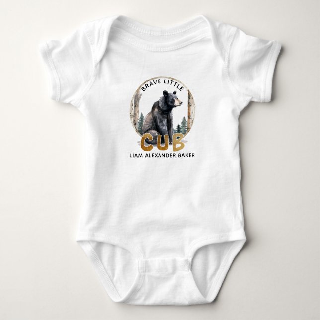 Haut de body Bébé Ourson des Bois Petits et Courag (Devant)