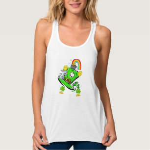 Haut de tank top lapin St. Patrick heureux
