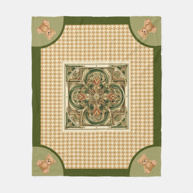 Haut Houndstooth, Fleecedecke (Vorderseite)