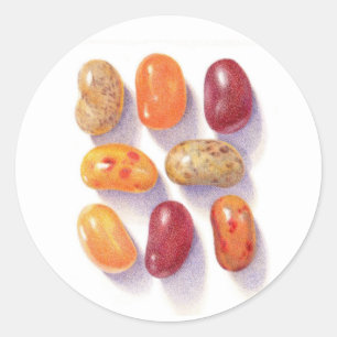 HAUT JELLY BEAUX Gros Stickers Rond