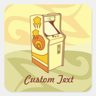 Haut jeu d'arcade console autocollant carré