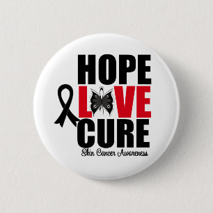 Haut-Krebs-Hoffnungs-Liebe-Heilung Button