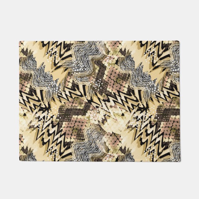 Haut, Leopard, Schlange Fußmatte (Vorderseite)