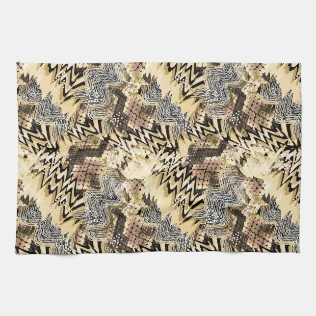 Haut, Leopard, Schlange Geschirrtuch (Horizontal)