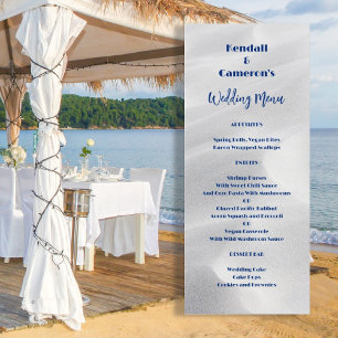 Haut Mariage Menu White Beach Sand Modèle