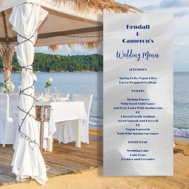 Haut Mariage Menu White Beach Sand Modèle (Créateur téléchargé)