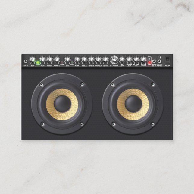 Haut-parleurs DJ Carte de visite (Devant)