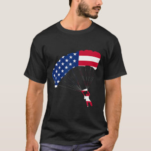 Haut T Flag Skydiving Parachutisme Vintage
