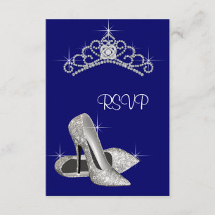 Haut talons Tiara Royal Blue Quinceanera RSVP