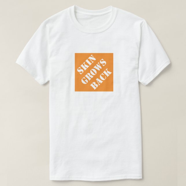 Haut wächst zurück Witziger Vater Humorischer Vate T-Shirt (Design vorne)