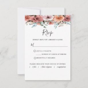 Hautausschlag Pfirsichblüte mit/ohne Mahlzeit UAWG RSVP Karte