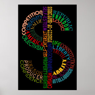 Haute affiche de symbole dollar de recherche