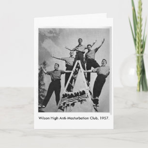 Haute carte de voeux de club d'Anti-Masturbation