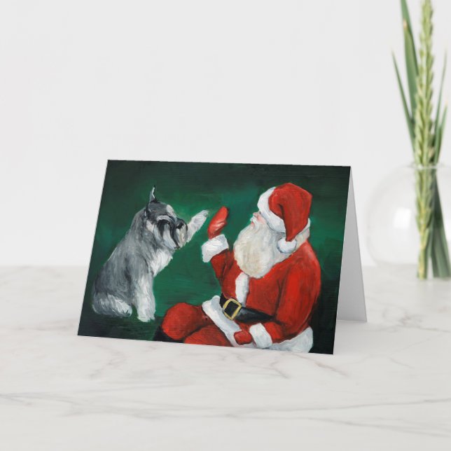 Haute cinq Père Noël carte de vacances de Noël du (Devant)