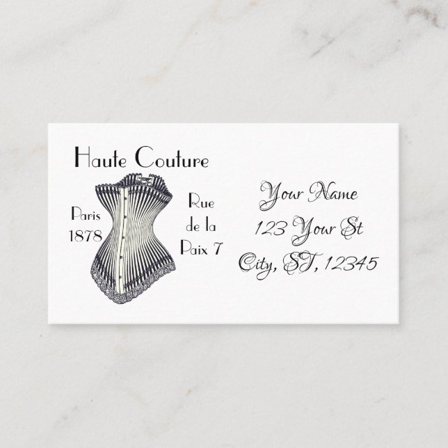 Haute Couture Corset Thunder_Cove        Visitenkarte (Vorderseite)
