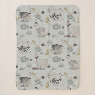 Haute Couture Ducks & Chicken Baby Sherpadecke