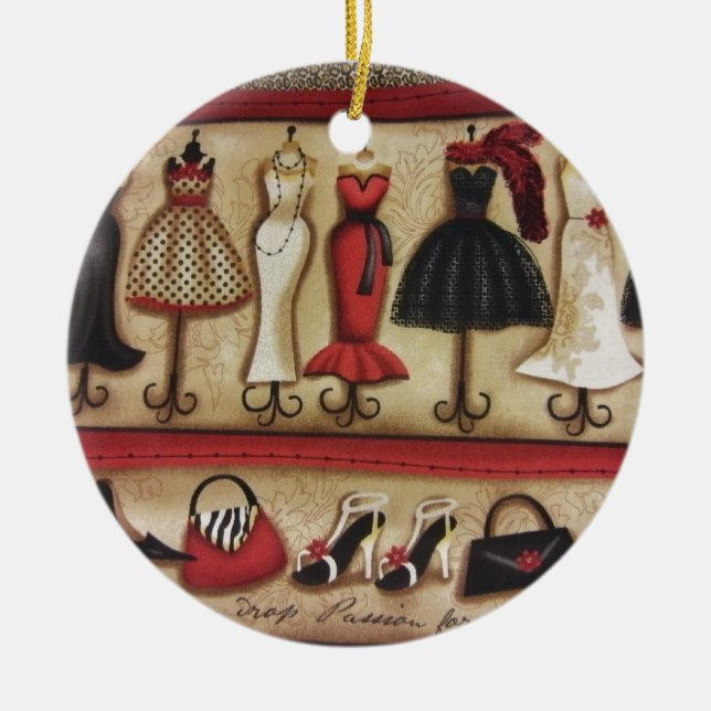 Haute Fashion Keramikornament (Vorne)