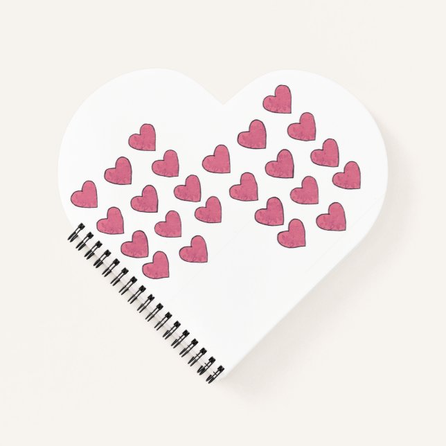 Haute Hearts Heart Shaped Writing Pad/ Notizbuch (Vorderseite)
