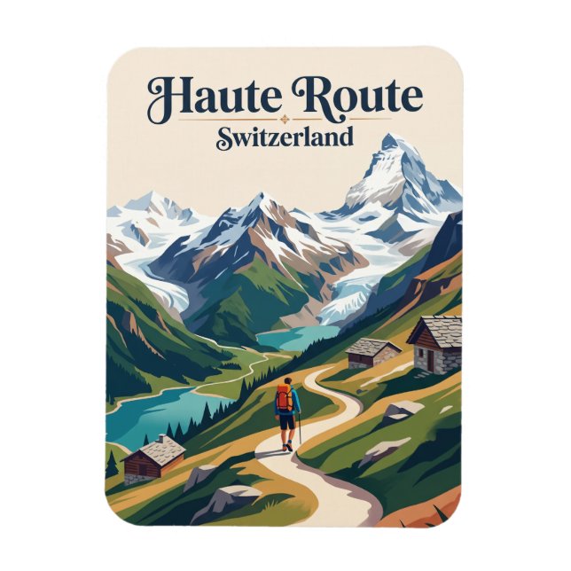 Haute Route Schweiz Magnet (Vertikal)
