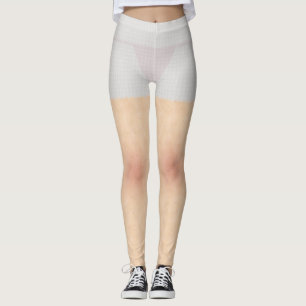 Hautgewebe mit weißem Blick durch Shorts Leggings
