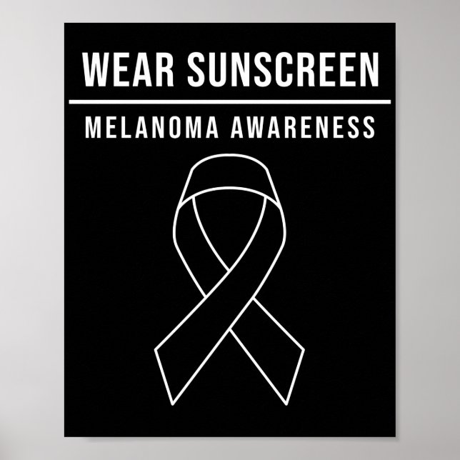 Hautkrebs tragen Sonnenschutzmittel Melanom Bewuss Poster (Vorne)