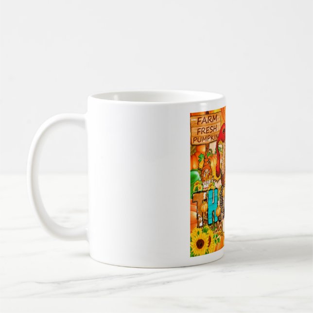 Häutliche Tumbler-Sublimierung - Erntedank Kaffeetasse (Links)