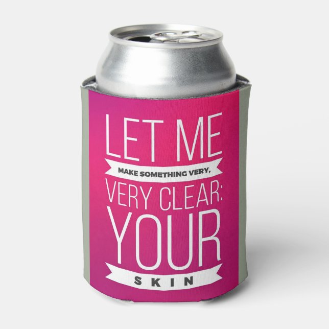 Hautpflegeberater Bier cozie cooler lustig klar Dosenkühler (Kanne Vorderseite)