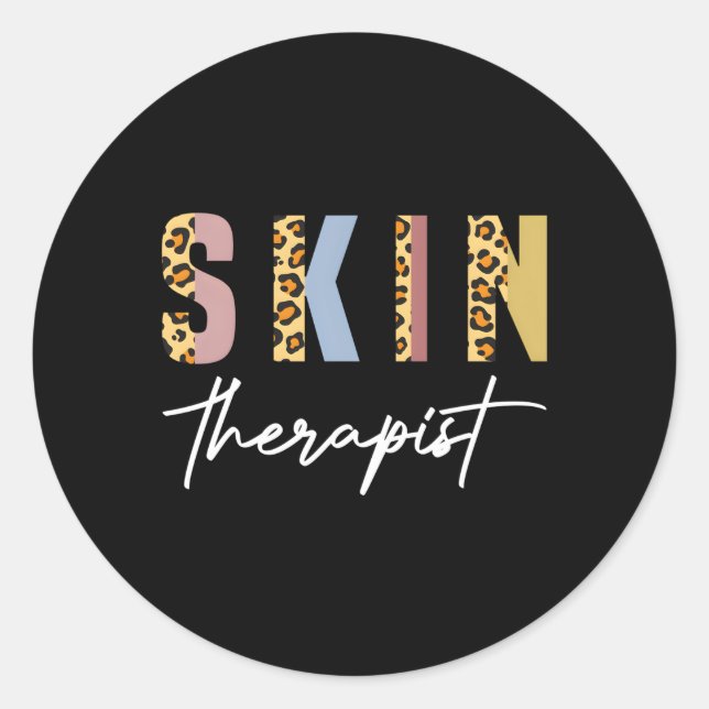 Hauttherapeut Skincare Skin Esthetician Runder Aufkleber (Vorderseite)