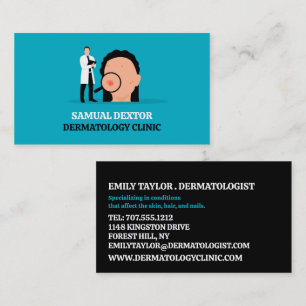 Hautzustand, Dermatologe, Klinik für Dermatologie Visitenkarte