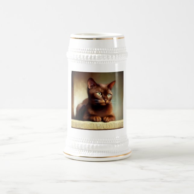 Havana Brown Cat Bierglas (Mittel)
