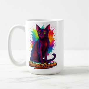 Havana Brown Cat Pop Kunst, Dichtung und Musik Kaffeetasse