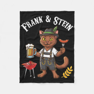 Havana Brown Katze Lederhosen mit Bierwurst Fran Fleecedecke