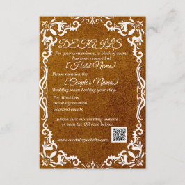 Havana Brown Minimale Elegante Hochzeitseinlagekar Begleitkarte