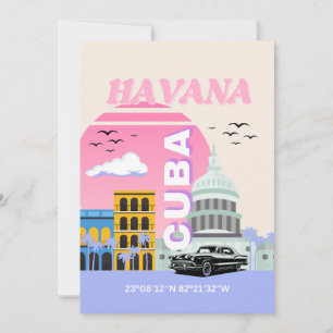 Havana Cuba Art Feiertagskarte