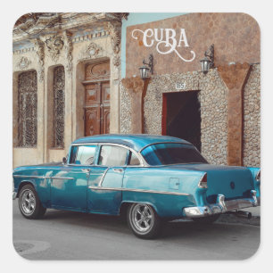 Havana CUBA Car Quadratischer Aufkleber