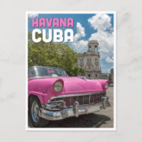 Havana Cuba carte postale voyage voiture vintage