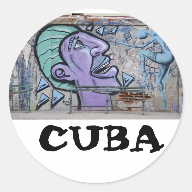 Havana Cuba Graffitti Aufkleber (Vorderseite)